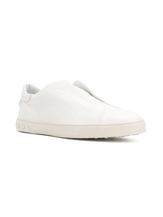 Tods Grained Leather Slip-On Sneakers with Side Studs