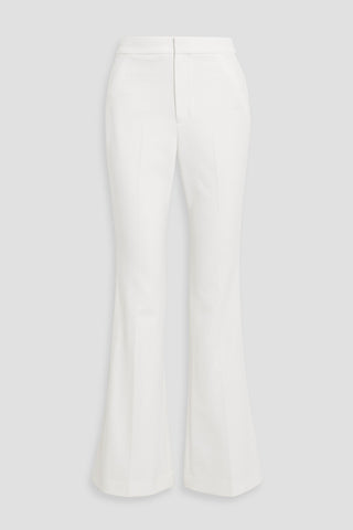 A.L.C. SOPHIE II SATIN-TRIMMED CREPE FLARED PANTS - Size 0