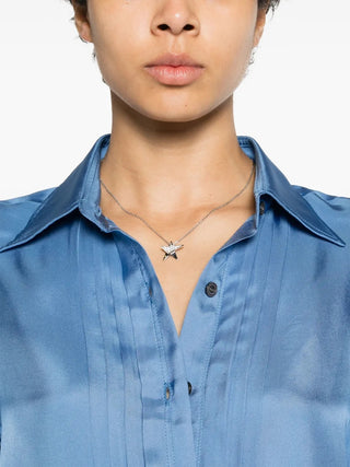 Tom Ford Silk Pleated Point-Collar Shirt