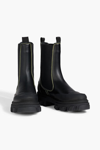 GANNI LEATHER CHELSEA BOOTS - Size 39