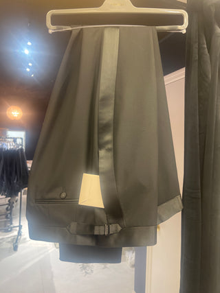 Tom Ford Lana Wool Tuxedo Trousers with Satin Side Stripe
