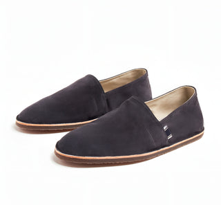 Brunello Cucinelli Suede Espadrilles with Striped Grosgrain Tab