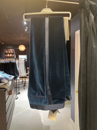 Tom Ford Velvet Cotton Tuxedo Pants with Satin Side Stripe