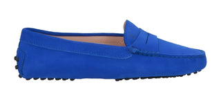 Tods Royal Blue Suede Gommino Driving Shoes