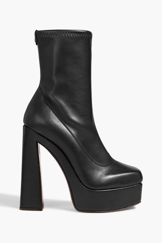 GIUSEPPE ZANOTTI AURELIEE STRETCH-LEATHER PLATFORM SOCK BOOTS - Size 36.5