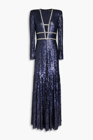 JENNY PACKHAM EMBELLISHED TULLE GOWN - Size 8