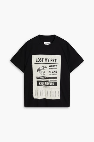 MM6 MAISON MARGIELA APPLIQUD COTTON-JERSEY T-SHIRT - Size L