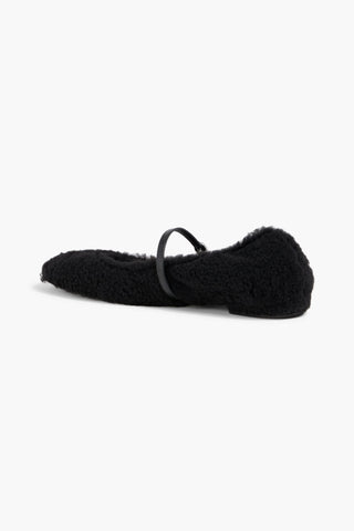 STUART WEITZMAN LENNOX SHEARLING MARY JANE FLATS - Size 7.5