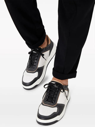 Brunello Cucinelli Leather Low-Top Sneakers with Contrast Panels