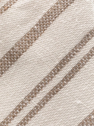 Brunello Cucinelli Textured Linen Diagonal Stripe Tie