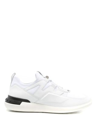 Tods Leather and Technical Fabric Low-Top Sneakers with Toggle Lacing