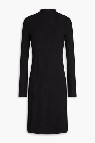 VINCE RIBBED-KNIT MINI DRESS - Size L