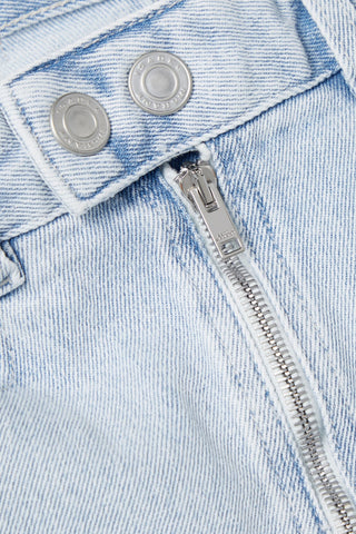 ISABEL MARANT VABELIA SHIRRED DENIM MINI SKIRT - Size 40