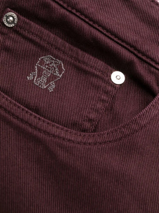 Brunello Cucinelli Soft Blend Straight-Leg Trousers in Maroon