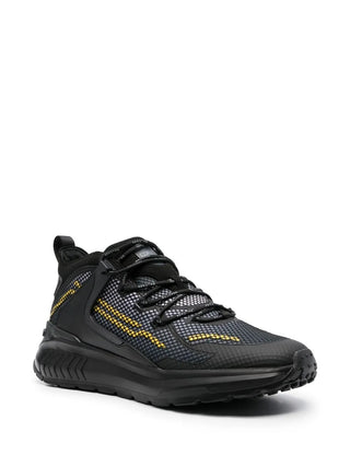 Tods Mesh Panelled Yellow-Accented Technical Sneaker-Boots