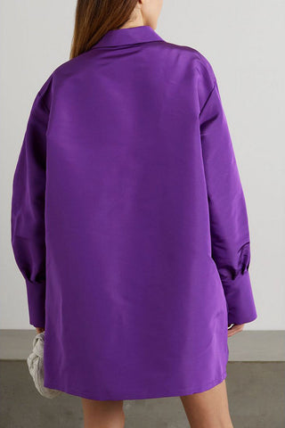 VALENTINO GARAVANI OVERSIZED SILK-FAILLE SHIRT - Size 40