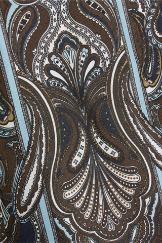 EMILIA WICKSTEAD PLEATED PAISLEY-PRINT SILK-TWILL SKIRT - Size 10