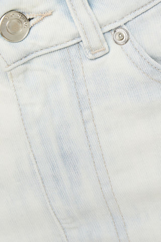 IRO ROSIER FRAYED DENIM MINI SKIRT - Size 34