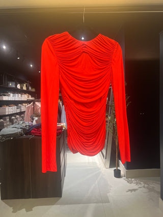 Tom Ford Ruched Draped Long-Sleeve Top