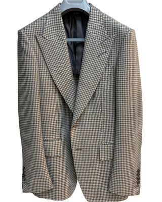 Tom Ford Houndstooth Two-Button Notched Lapel Blazer