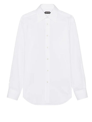 Tom Ford Silk Button-Down Dress Shirt White