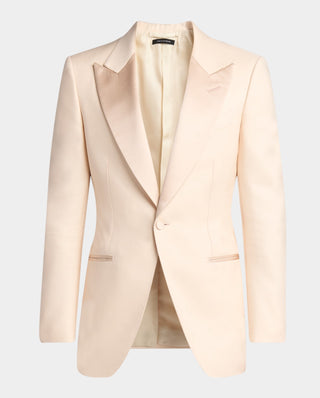 Tom Ford Champagne Satin Peaked Lapel Dinner Jacket