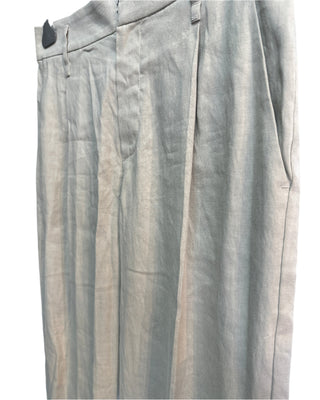 Brunello Cucinelli Linen Blend Pleated Relaxed Fit Trousers