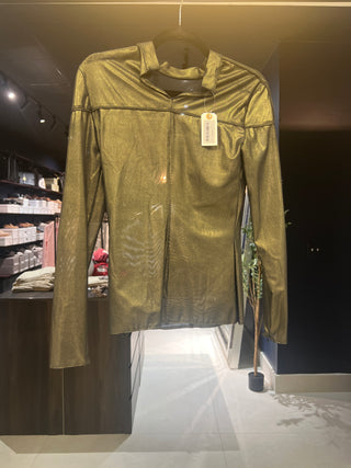 Tom Ford Multicolor Shimmer Knit Long-Sleeve Collared Shirt