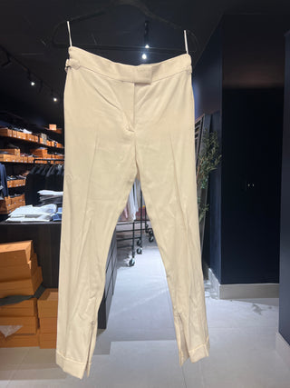 Tom Ford Cream Tapered Trousers with Side Adjusters