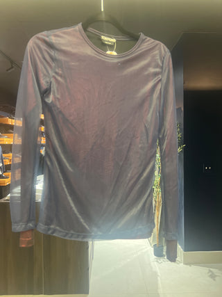Tom Ford Iridescent Sheer Stretch Long-Sleeve Top