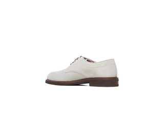 Brunello Cucinelli Cream Leather Lace-Up Derby Shoes