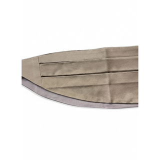 Brunello Cucinelli Silk Pleated Cummerbund Beige
