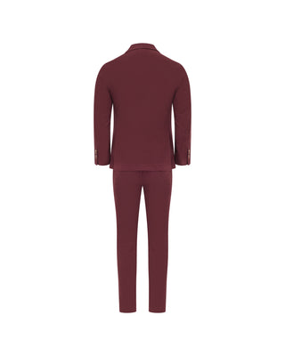 Brunello Cucinelli Textured Wool Single-Breasted Tailored Suit Bordeaux