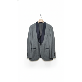 Brunello Cucinelli Wool Tuxedo Suit with Satin Shawl Lapels
