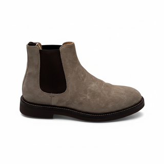 Brunello Cucinelli Light Grey Suede Chelsea Boots