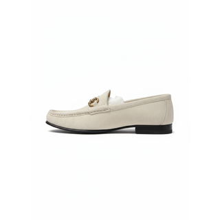 Brunello Cucinelli Suede Horse-bit Loafers in White
