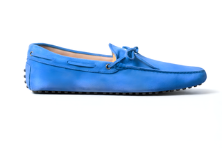 Tod’s Blue Suede Driving Loafer