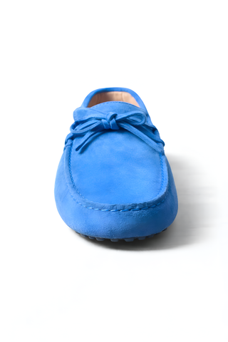 Tod’s Blue Suede Driving Loafer
