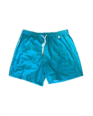 ISAIA Polyamide Drawstring Swim Trunks in Green