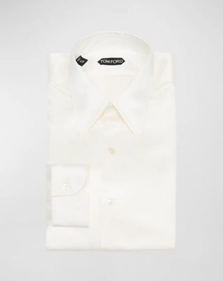 Tom Ford Silk Charmeuse Slim-Fit Point-Collar Dress Shirt