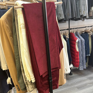 Brunello Cucinelli Corduroy Regular-Fit Trousers in Burgundy