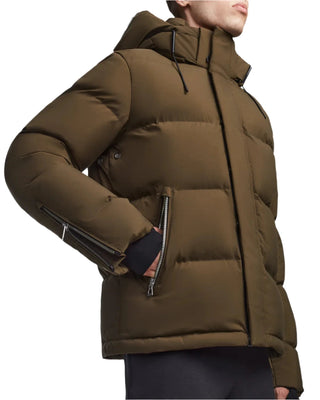 RUDSAK Padded Hooded Puffer Coat with Zipper Cuffs Army