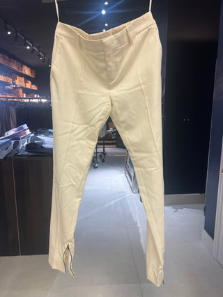 Tom Ford Smooth Cream Slim Trousers with Ankle Zippers