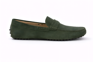 Tod’s Green Suede Driving Loafer
