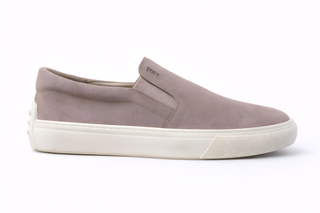 Tods Suede Slip-On Sneakers with White Rubber Sole
