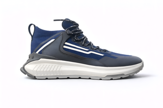 Tod’s Navy Technical Mesh and Leather Sneaker