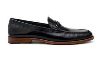 Tod’s Black Leather Clamp Penny Loafer