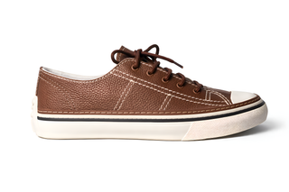 Tod’s Brown Pebbled Leather Low-Top Sneaker