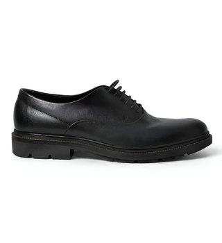 Tod’s Black Leather Lace-Up Derby With Lug Sole