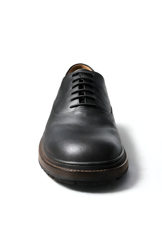 Tod’s Black Leather Lace-Up Derby With Lug Sole